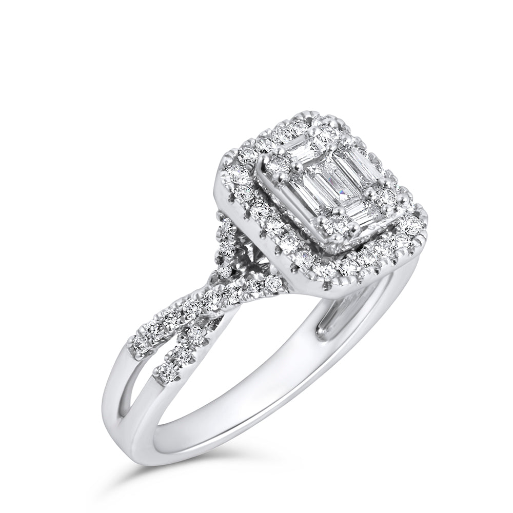 10k White Gold Diamond Ring