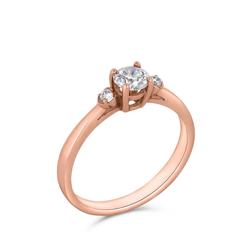 14k Rose Gold Diamond Ring