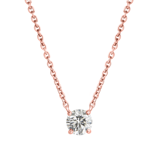 1CT Single Round Diamond Pendant