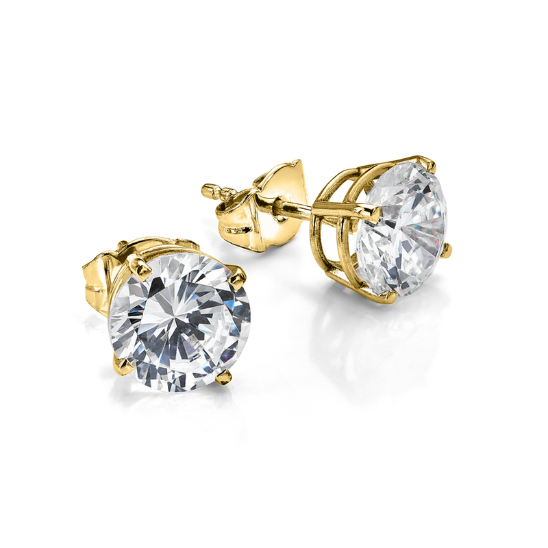 0.50CT Total Weight Round Diamond Stud Earrings