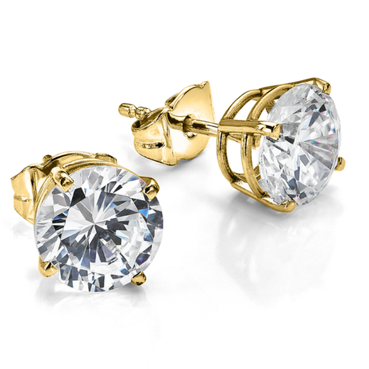 1.50CT Total Weight Round Diamond Stud Earrings