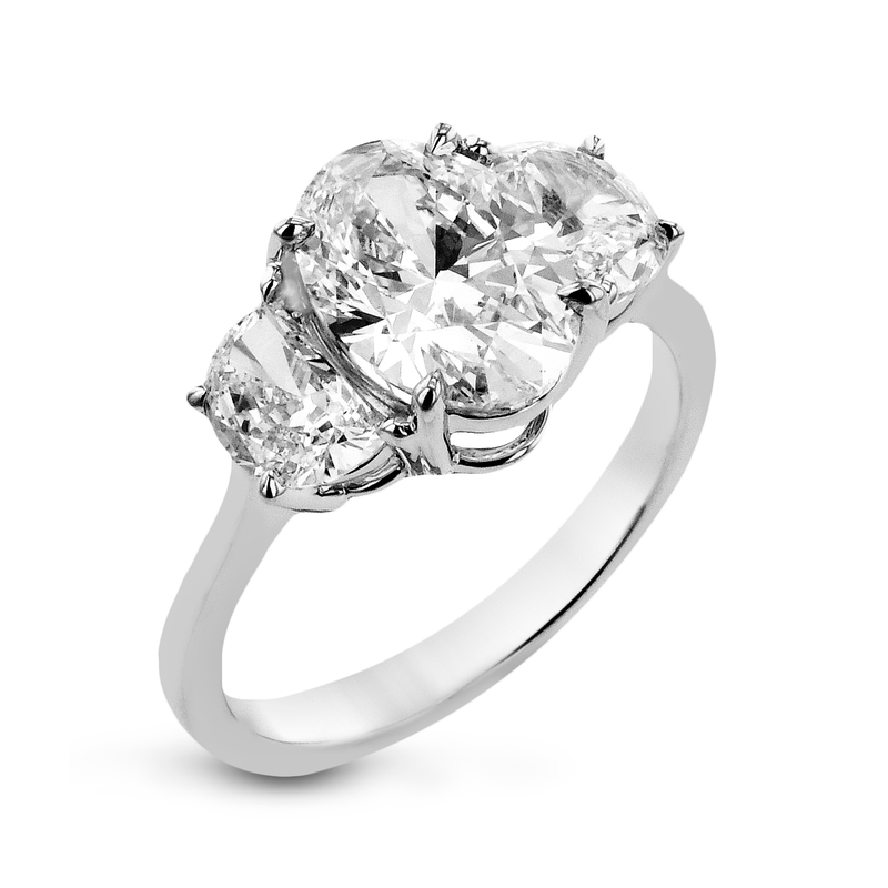 18K White 2.01CT Lab-Grown Diamond and 0.91CT Total Weight Lab-Grown Diamonds Engagement Ring